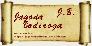 Jagoda Bodiroga vizit kartica